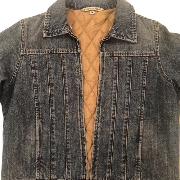Mavi Jean Jacket, vintage Cassidy lined w/ detachable sherpa collar, L - Picture 9 of 14